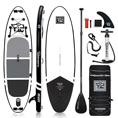 TIGERXBANG Aufblasbare SUP Boards Stand Up Paddleboarding 305x80x15cm mit hochwertigem SUP-Zubehör, Allround-Paddle-Boards für Erwachsene/Kinder, Defender Collection Schwarz TIGERXBANG Aufblasbare SUP Boards Stand Up Paddleboarding 305x80x15cm mit hochwertigem SUP-Zubehör, Allround-Paddle-Boards für Erwachsene/Kinder, Defender Collection Schwarz von TIGERXBANG