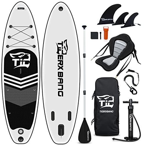 TIGERXBANG SUP Board Stand Up Paddle Board |320x82x15cm | für Erwachsene/Kinder| ISUP Surf-Komplettset von TIGERXBANG