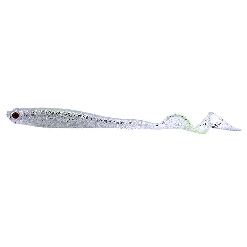 Angeln Weiche Kunststoffköder, 5 Stück 13 cm Weiche Kunststoffköder Bass Jigs PVC Künstliche Weiche Angelköder Fischköder Tackle Bass Snakehead Forelle (Silver) von TIKATARER