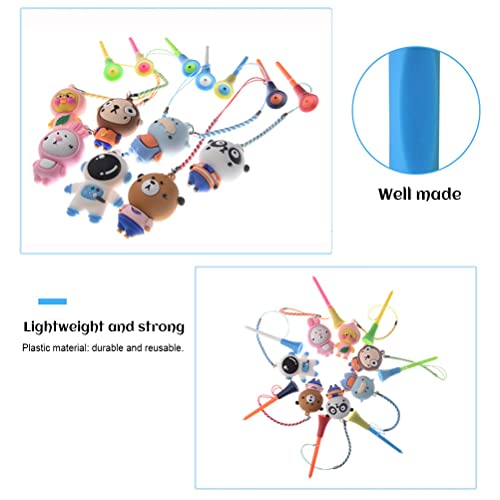 Golf-Tee-Aufhänger, 6-teiliger Cartoon-Golf-Tee-Aufhänger aus Kunststoff, mit Riemen für Besseren Spielkomfort (132.00) von TIKATARER