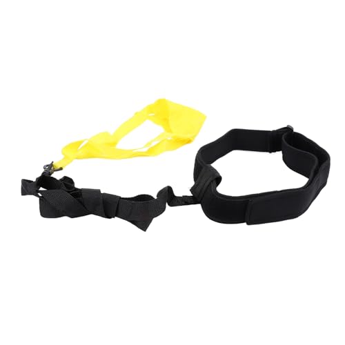 TIKATARER Fallschirm, Schwimmleine für Pool, Schwimmleine mit Sicherheitsschnalle aus Nylon und PP für und Erwachsene (Yellow) von TIKATARER