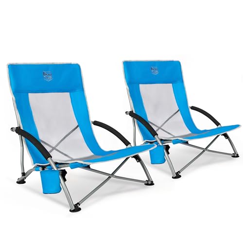 TIMBER RIDGE 2er Strandstuhl Klappbar leicht Campingstuhl Faltbar mit Niedrigen Stuhlbeinen Atmungsaktiver Netzstoffrückenlehne Blau 150kg belastbar TIMBER RIDGE 2er Strandstuhl Klappbar leicht Campingstuhl Faltbar mit Niedrigen Stuhlbeinen Atmungsaktiver Netzstoffrückenlehne Blau 150kg belastbar von TIMBER RIDGE
