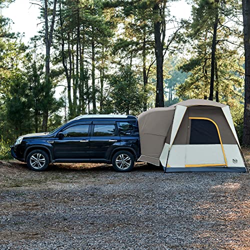 TIMBER RIDGE SUV-Zelt für 5 Personen mit Filmschutz, wasserdicht, tragbar, für Auto, Jeep, Van, Camping, inklusive Regenfliege und Aufbewahrungstasche, 3 m B x 2 m L x 2 m H, Khaki von TIMBER RIDGE