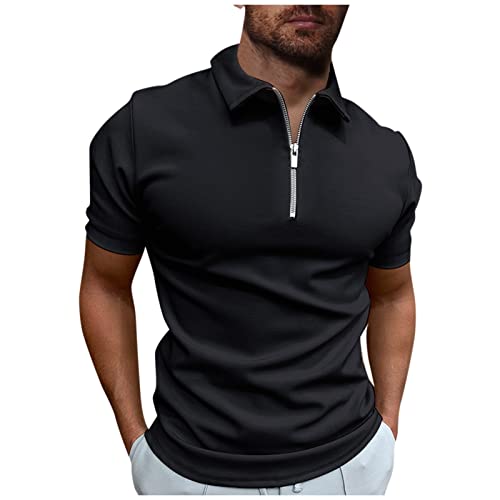 Poloshirt Herren Kurzarm Einfarbig Basic Golf T-Shirt Polohemd Sommer Slim Fit Kurzarm T Shirt Sommer Slim Fit Golf Sports Shirts Tshirt Sport Outdoor Poloshirt mit Reißverschluss T-Shirt Sommer Poloshirt Herren Kurzarm Einfarbig Basic Golf T-Shirt Polohemd Sommer Slim Fit Kurzarm T Shirt Sommer Slim Fit Golf Sports Shirts Tshirt Sport Outdoor Poloshirt mit Reißverschluss T-Shirt Sommer von TIMELYE