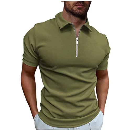 Poloshirt Herren Kurzarm Einfarbig Basic Golf T-Shirt Polohemd Sommer Slim Fit Kurzarm T Shirt Sommer Slim Fit Golf Sports Shirts Tshirt Sport Outdoor Poloshirt mit Reißverschluss T-Shirt Sommer Poloshirt Herren Kurzarm Einfarbig Basic Golf T-Shirt Polohemd Sommer Slim Fit Kurzarm T Shirt Sommer Slim Fit Golf Sports Shirts Tshirt Sport Outdoor Poloshirt mit Reißverschluss T-Shirt Sommer von TIMELYE