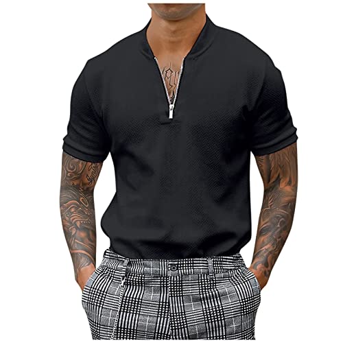 Poloshirt Herren T Shirt Business T Shirt Herren V Ausschnitt Tshirt Business Stehkragen T-Shirt Herren Poloshirt Mit Reißverschluss Bluse Herren Poloshirt Herren T Shirt Business T Shirt Herren V Ausschnitt Tshirt Business Stehkragen T-Shirt Herren Poloshirt Mit Reißverschluss Bluse Herren von TIMELYE