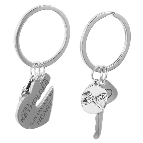 TINEASUR Schlüsselanhänger-Set Mit Herzanhänger Paar-schlüsselanhänger Für Freund Freundin Ehemann Ehefrau Dekorativer Schlüsselanhänger Aus Metall TINEASUR Schlüsselanhänger-Set Mit Herzanhänger Paar-schlüsselanhänger Für Freund Freundin Ehemann Ehefrau Dekorativer Schlüsselanhänger Aus Metall von TINEASUR
