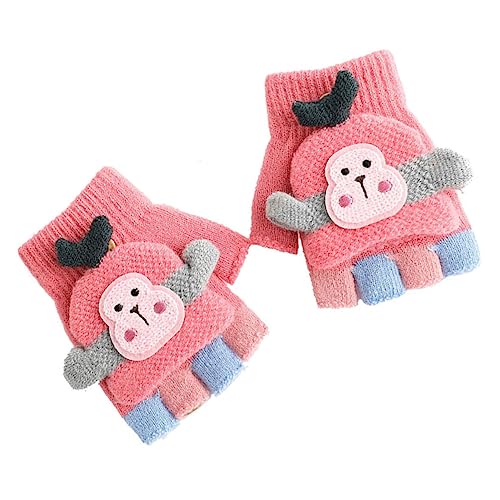 TINEASUR 1 Paar Kinderhandschuhe Warme Winterhandschuhe Kinderhandschuhe Warme Kinderhandschuhe Warme Kinderhandschuhe Flip Cover Fäustlinge Weiche Kinderhandschuhe Cartoon von TINEASUR