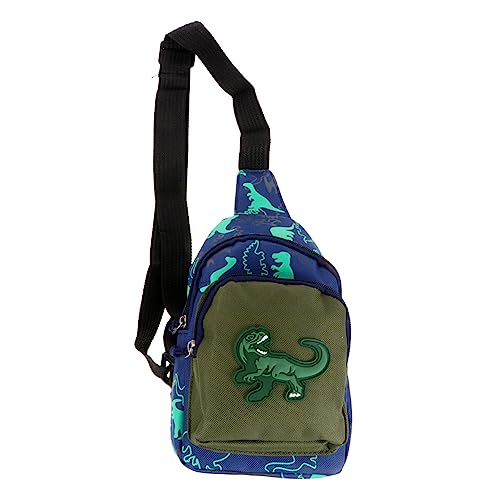 TINEASUR 1 STK Dinosaurier-gürteltasche Für Kinder Partytasche Mit Dinosauriermotiv Für Kinder Sporttasche Für Kinder Brusttasche Cartoon-kindertasche Handtasche Rucksack Nylon Blue von TINEASUR