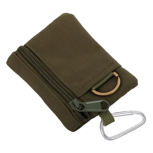 TINEASUR -Fan-geldbörse Kleine Schminktasche Für Die Handtasche Münzbeutel Für Damen Schlüsseltaschen Taschenbeutel Mit Schlüsselanhänger Kleine Tasche Polyester Olive Green von TINEASUR