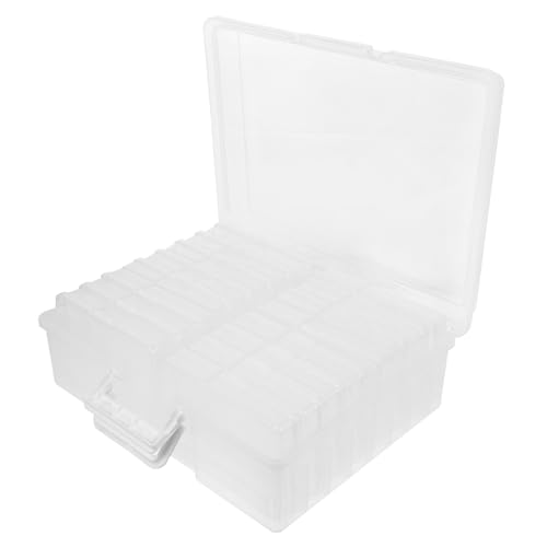 TINEASUR Foto Bastelkoffer Set Faltbare Durchsichtige Fotobox Praktische Organizer Box Zur Aufbewahrung Von Fotos Bastelmaterialien Und Erinnerungsstücken von TINEASUR