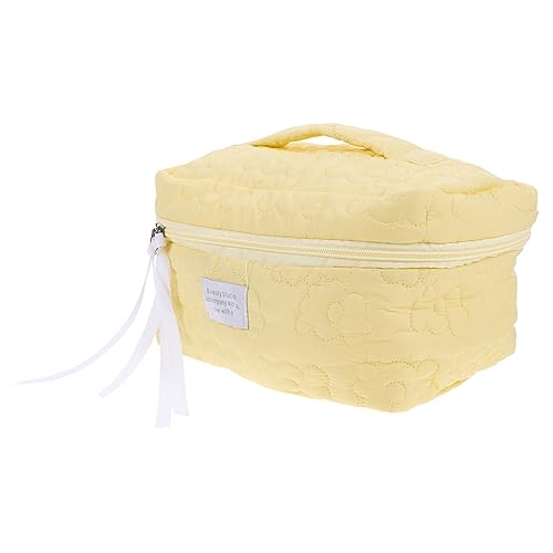 TINEASUR Reiseutensilien Für Frauen Kosmetik-Organizer Klarsichtbeutel Klarsichttaschen Für Die Reise Schreibwarenhaltertasche Reise-Kosmetiktasche Tragbarer Kulturbeutel Nylon Yellow von TINEASUR