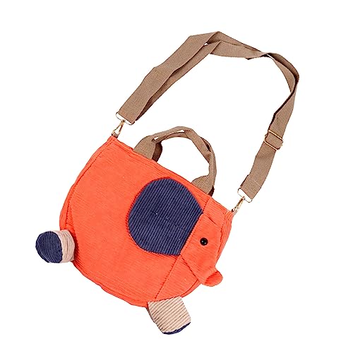 TINEASUR Umhängetasche Kinder-Einkaufstasche süße Tragetasche Kindertragetaschen Handy geldbörse Kinder Schulranzen zeichentasche Kinder Kinderhandtasche Mädchen-Einkaufstasche Cord Orange von TINEASUR