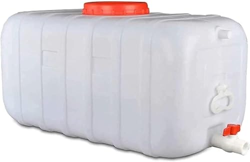 TINGMIAN Dicker Kunststoff-Wassertank Wasserspeichertank Wasserbehälter Notfall-Wasserfass Mit Zapfhahn, Notfall-Wassertank for Wanderungen Im Freien Bei Hurrikanen(50L) von TINGMIAN