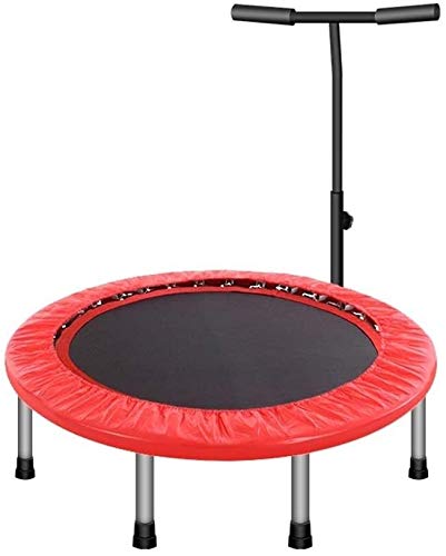 AJOIHASP Mini-Trainingstrampolin für Erwachsene – Indoor-Fitness-Rebounder mit Verstellbarer Griffstange für Kinder – mit Abdeckung und zum einfachen Verstauen zusammenklappbar von TINOMAD