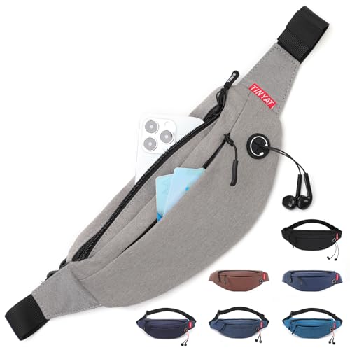 TINYAT Gürteltasche Hüfttasche Männer Frauen Sling Pocket Sport Laufen Kopfhörer Jack Wandern Gehen Hund Reisen Super Light, T2003 TINYAT Gürteltasche Hüfttasche Männer Frauen Sling Pocket Sport Laufen Kopfhörer Jack Wandern Gehen Hund Reisen Super Light, T2003 von TINYAT