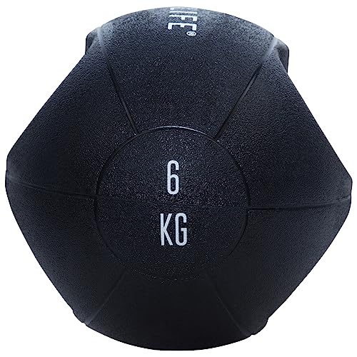 TITAN LIFE Unisex – Erwachsene PRO Medicine Ball 6 kg DB Grib, Black, one Size von TITAN LIFE