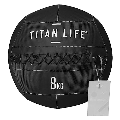 TITAN LIFE Unisex – Erwachsene PRO Wall Ball 8kg, Black, one Size von TITAN LIFE