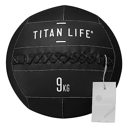 TITAN LIFE Unisex – Erwachsene PRO Wall Ball 9kg, Black, one Size von TITAN LIFE