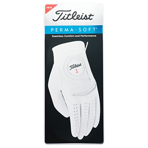 TITLEIST Perma weiche Herren-Handschuhe, Weiß – Linke Hand/ML von Titleist