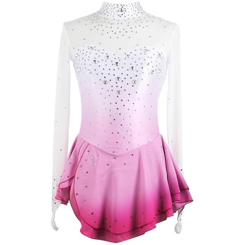 TJDWPRRD Professional Mädchen Eiskunstlauf Wettbewerb Kleid Eislauf Leistung Kleidung Damen Ballett Rhythmisch Gymnastik Uniform Handgefertigt Rollschuh Rock,A,S von TJDWPRRD