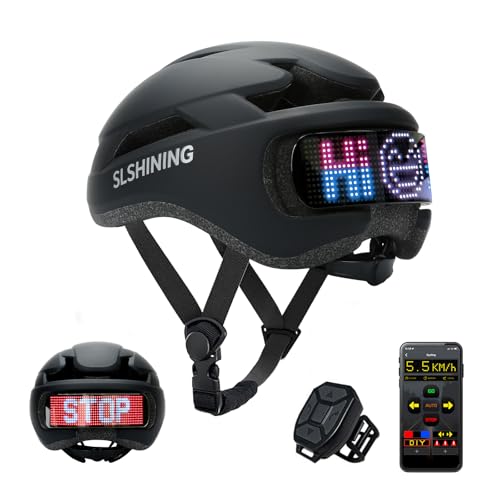TMEOIIPY Intelligenter App-programmierbarer Fahrradhelm mit Rückseitigem LED-Display und USB-Aufladung, Fahrradhelm Erwachsene: Herren, Damen, mit Blinker-Fernbedienung TMEOIIPY Intelligenter App-programmierbarer Fahrradhelm mit Rückseitigem LED-Display und USB-Aufladung, Fahrradhelm Erwachsene: Herren, Damen, mit Blinker-Fernbedienung von TMEOIIPY