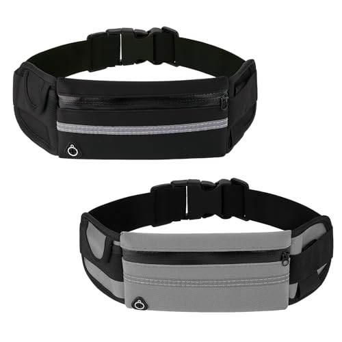 TNSLAND 2 Stück Laufgürtel Handy Lauftasche Jogging, Verstellbarem Laufgürtel mit Trinkflasche, Running Belt mit Kopfhörerbuchse und Nacht Reflexband, Handytasche Joggen für Fitness, Radfahren TNSLAND 2 Stück Laufgürtel Handy Lauftasche Jogging, Verstellbarem Laufgürtel mit Trinkflasche, Running Belt mit Kopfhörerbuchse und Nacht Reflexband, Handytasche Joggen für Fitness, Radfahren von TNSLAND