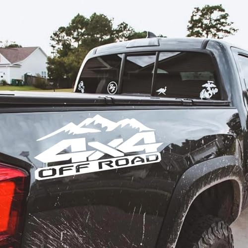 TNXPYXI 2 Stück Off-Road-Autoaufkleber 4x4 Mountain1500 2500 Dakota Truck, passend für Pickup Truck Tailgate Door Bumper von TNXPYXI