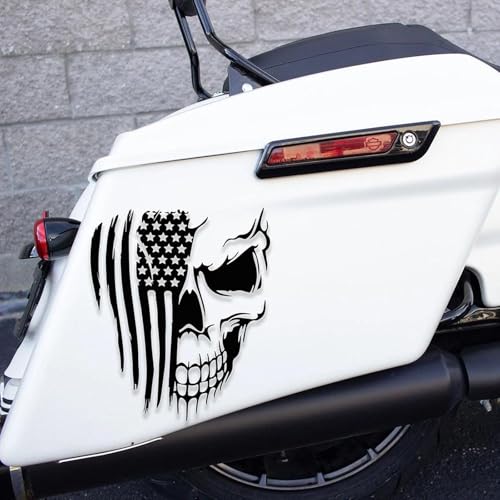 TNXPYXI Amerikanische Flagge Totenkopf Vinyl Auto Aufkleber Aufkleber Motorräder Fahrzeuge Vans Dekoration Zubehör Tuning von TNXPYXI