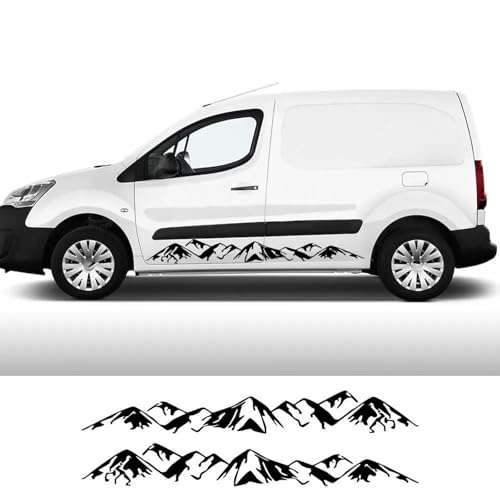 TNXPYXI Auto-Seitentür-Aufkleber, Grafiken im Bergstil, Vinyl-Dekor-Aufkleber, passend für Citroen Berlingo K9 XL Camper Van, Auto-Tuning-Zubehör von TNXPYXI