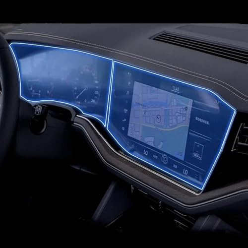 TNXPYXI Geräte-Displayschutzfolie, digitaler Cockpit-Entertainment-Navigationsschutz, passend für den Innenraum des VW Touareg 2019–2023 von TNXPYXI