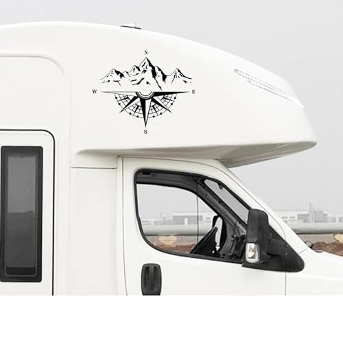 TNXPYXI Grafiken Bergkompass Styling Aufkleber Van Camper Karosserie Seitendekor Aufkleber Wohnmobil RV Vinyl Dekoration Auto Tuning Zubehör von TNXPYXI