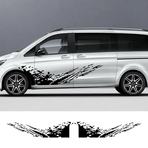 TNXPYXI Van-Tür-Seitenaufkleber, Autografiken, Splash Sport-Vinyl-Aufkleber, passend für Benz Vito Viano V-Klasse W447 W639, Autozubehör von TNXPYXI