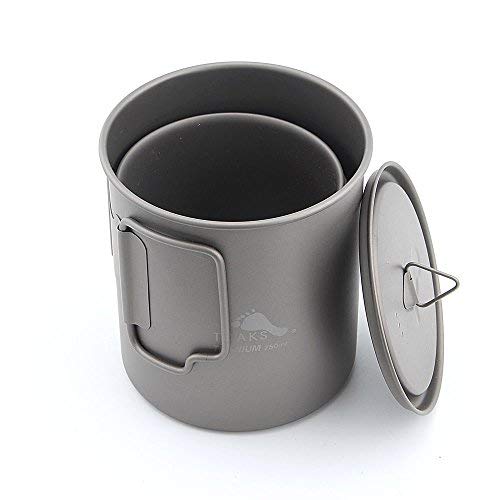 TOAKS Titanium Camping Pot Cup(375ml, 450ml, 550ml, 650ml, 750ml, 800ml, 900ml) (750ml+450ml[CMB-750-450]) von TOAKS