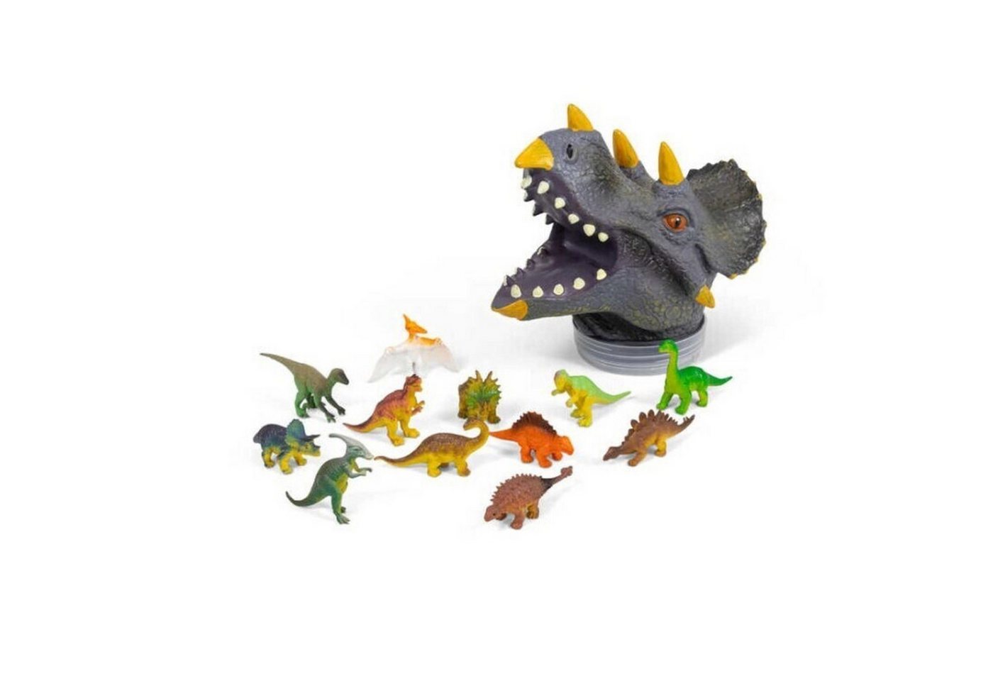 TOBAR Spielfigur Dinosaurier Spielfiguren in einem Triceratops Kopf im 12er Set TOBAR Spielfigur Dinosaurier Spielfiguren in einem Triceratops Kopf im 12er Set von TOBAR