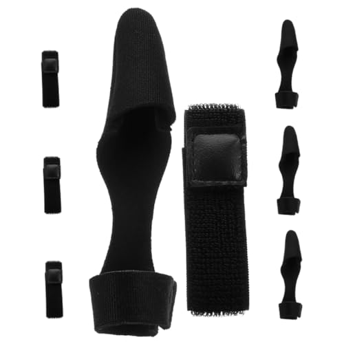 TOBBOMEY 4 Sätze Angelruten Schutzklammer Angelruten Angelköder Kit Kits Halter Halterung Angelhaken Schutz Angelrutengurte Angelgeschirr Stange Handschuhabdeckung Gummiband Schwarz von TOBBOMEY