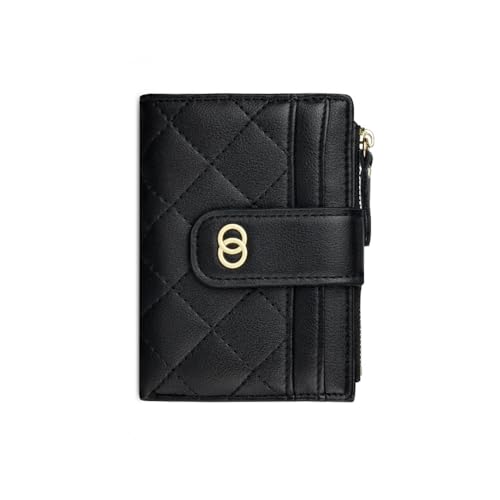 TOFBS Damen Geldbörse PU Leder Faltbare Brieftasche Kleines Portemonnaie mit Zipper Pocket Viele Fächer Kartenhalter Geldbeutel Geschenke für Mädchen Frauen Schwarz TOFBS Damen Geldbörse PU Leder Faltbare Brieftasche Kleines Portemonnaie mit Zipper Pocket Viele Fächer Kartenhalter Geldbeutel Geschenke für Mädchen Frauen Schwarz von TOFBS