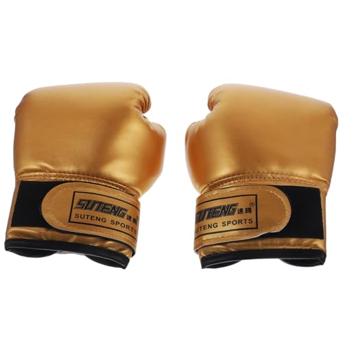 TOGEVAL 1 Paar Boxhandschuhe Trainingshandschuhe Kind Boxsack Stanzen Handschuhe Männer Spielzeug Kickbox-Handschuhe Boxbandagen Für Männer Trainings-Sparring-Handschuhe Golden von TOGEVAL