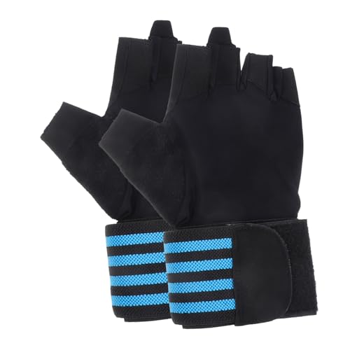 TOGEVAL 1 Paar Halbfinger-Handschuhe -Reithandschuhe Sporthandschuhe Gewichtheber Handschuhe Gewichtheben Handschuhe Unisex-Halbfingerhandschuhe atmungsaktive Handschuhe Eisseide von TOGEVAL