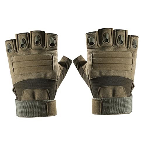 TOGEVAL 1 Paar Halbfinger-Handschuhe Straßenhandschuhe Rennhandschuhe Kampfhandschuhe thermohandschuhe Thermal Gloves Warme Unisex-Handschuhe Fahrradhandschuh Anti-Mikrofaser Army Green von TOGEVAL