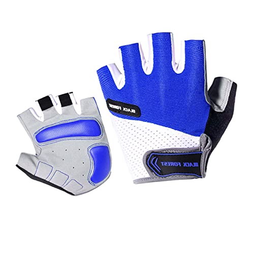 TOGEVAL 1 Paar Unisex Fahrradhandschuhe halbfinger Handschuhe Jogging Handschuhe Blaue Handschuhe Sommer motorradhandschuhe Unisex-Halbfingerhandschuhe halbe Finger Kurze Handschuhe Blue von TOGEVAL