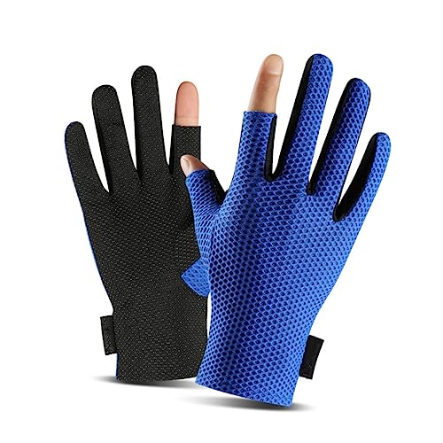TOGEVAL 1 Paar fingergeschnittene Handschuhe Angelhandschuhe für kaltes Wetter Fischerhandschuhe Outdoor-Handschuhe Reithandschuhe Atmungsaktive Sporthandschuhe Dehnbare Fahrradhandschuhe von TOGEVAL