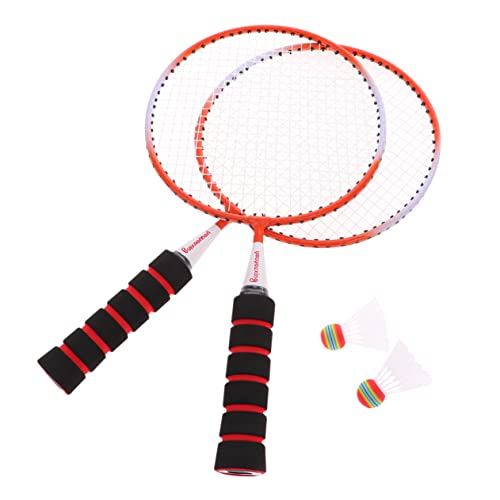 TOGEVAL 1 Satz Badminton Schläger Badmintonanzüge Badmintonschläger für Kinder leichte Tennisschläger Spielzeug für Kinder kinderspielzeug Kinderbedarf Leichter Badmintonschläger Orange von TOGEVAL