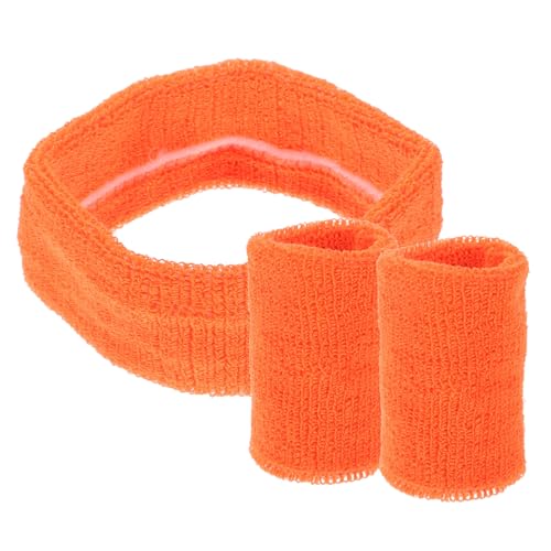 TOGEVAL 1 Satz Schweiß -Armband Stirnband Kopftuch Wrist saumband bügel handgelenkschlaufe Schweißbänder Stirnbänder für das Training von Frauen Trainingszubehör Polyester Orange TOGEVAL 1 Satz Schweiß -Armband Stirnband Kopftuch Wrist saumband bügel handgelenkschlaufe Schweißbänder Stirnbänder für das Training von Frauen Trainingszubehör Polyester Orange von TOGEVAL