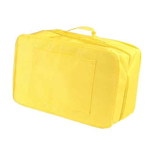 TOGEVAL 1Stk Koffer Aufbewahrungstasche Innentasche Reise-Kulturbeutel Make-up-Tasche Reisen aufbewahrungssack Storage Pockets travel Tasche Multifunktionstaschen Reisetasche Vlies Yellow von TOGEVAL