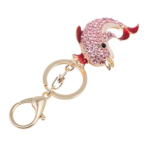 TOGEVAL 1Stk Schlüsselanhänger car Keychain car Key Chain schlusselketten Geldbörse für Schlüssel Delphin Handtaschenanhänger Kronen-Delphin-Anhänger Delphin hängendes Handwerk Metall Rosa von TOGEVAL