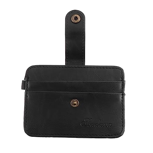 TOGEVAL 1stk Geldbörse Spitzenstirnband Breit Männer Halter Münzbeutel Für Männer Personalisierte Brieftaschen Maklergeschenke Für Männer Brieftasche Mit Fronttasche Kredit Black Pu von TOGEVAL