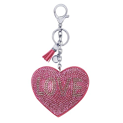 TOGEVAL 1stk Liebe Schlüsselanhänger Liebesherz-schlüsselanhänger Schlüsselanhänger Dekoration Schlüsselanhänger in Herzform Auto-Ornament Geldbörse Schlüsselanhänger Charme Legierung Rosa von TOGEVAL