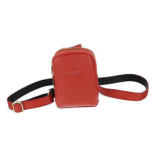 TOGEVAL 1stk Umhängetasche Für Damen Laufrucksack Hüfttasche Für Damen Modisch Rucksack Für Damen Geldbörsen Für Damen Klein Bauchtasche Lässige Umhängetaschen Für Damen Rot Pu-Leder von TOGEVAL