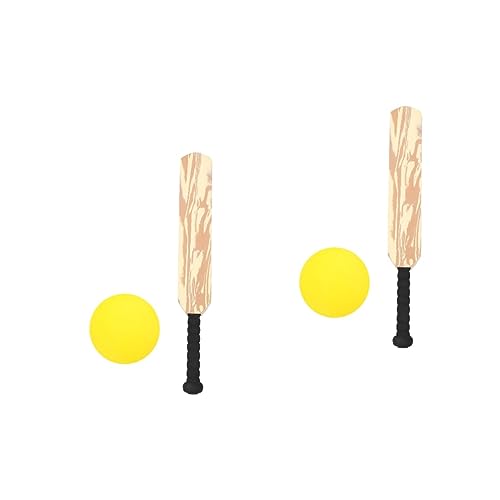 TOGEVAL 2 Sätze Baseball-Spielzeug Cricketschläger Spielzeuge Mini-Cricket Cricket-Kit Kricket Spielen interaktives brettspiel Cricket Set Kinder Lernspielzeug Freizeitspielzeug Plastik von TOGEVAL